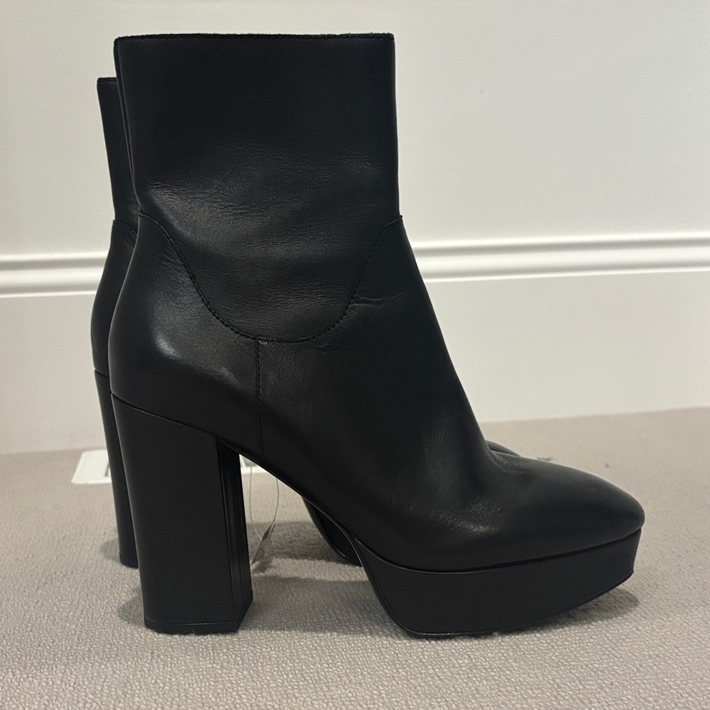 Ash Amazon Black Leather Ankle Boots